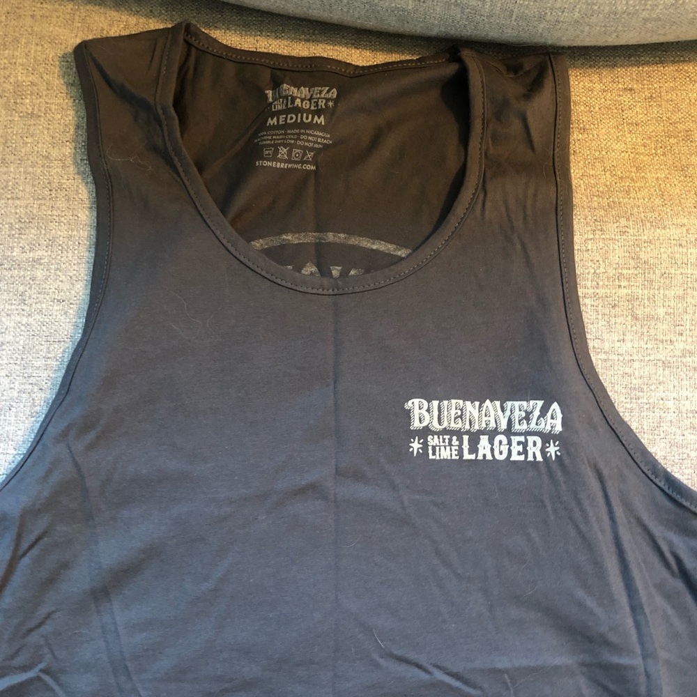 Men’s dark grey tank top, summer clothes, beer tank